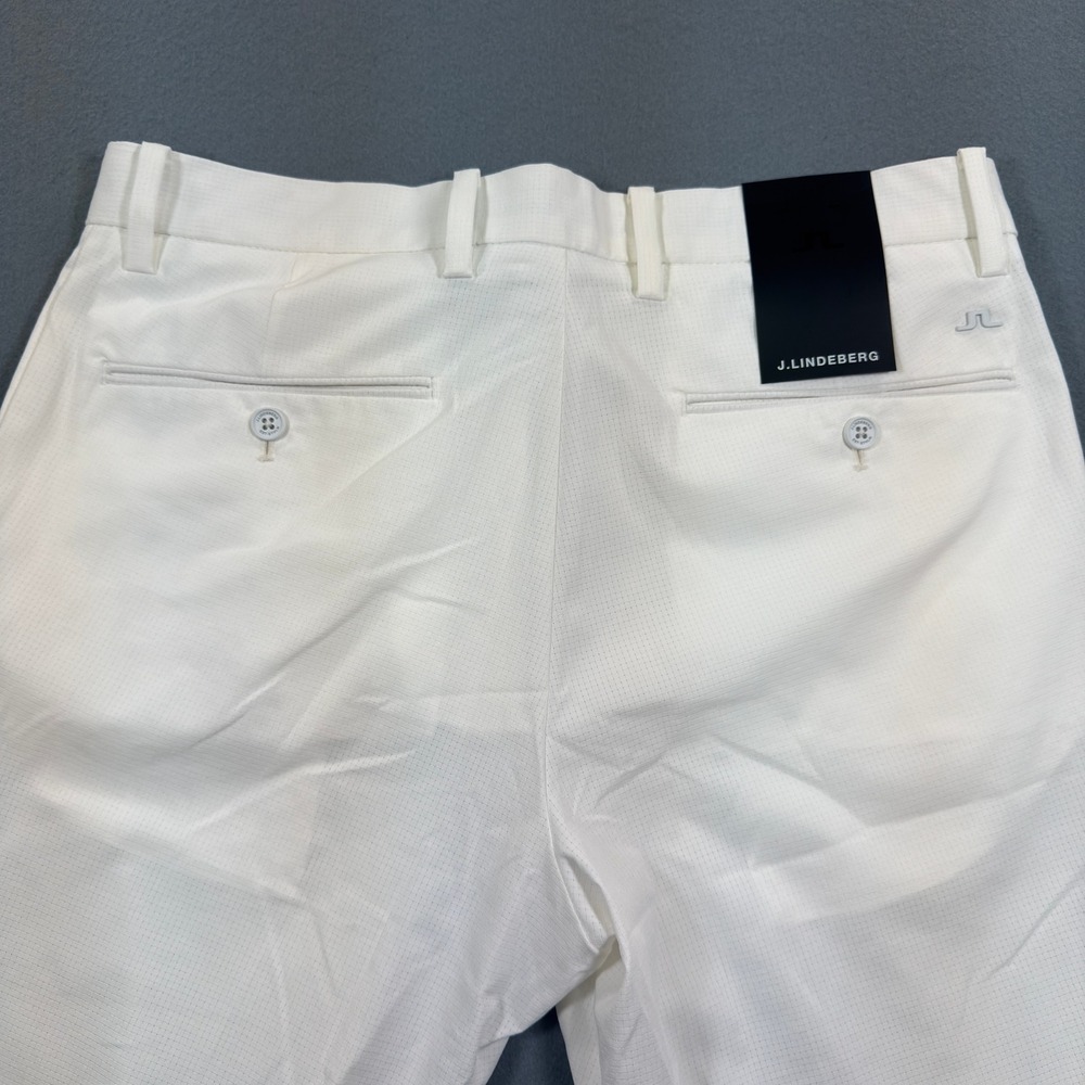 NWT J.Lindeberg Mens M Vent Pant Tight Fit White Golf Trousers 32x34
